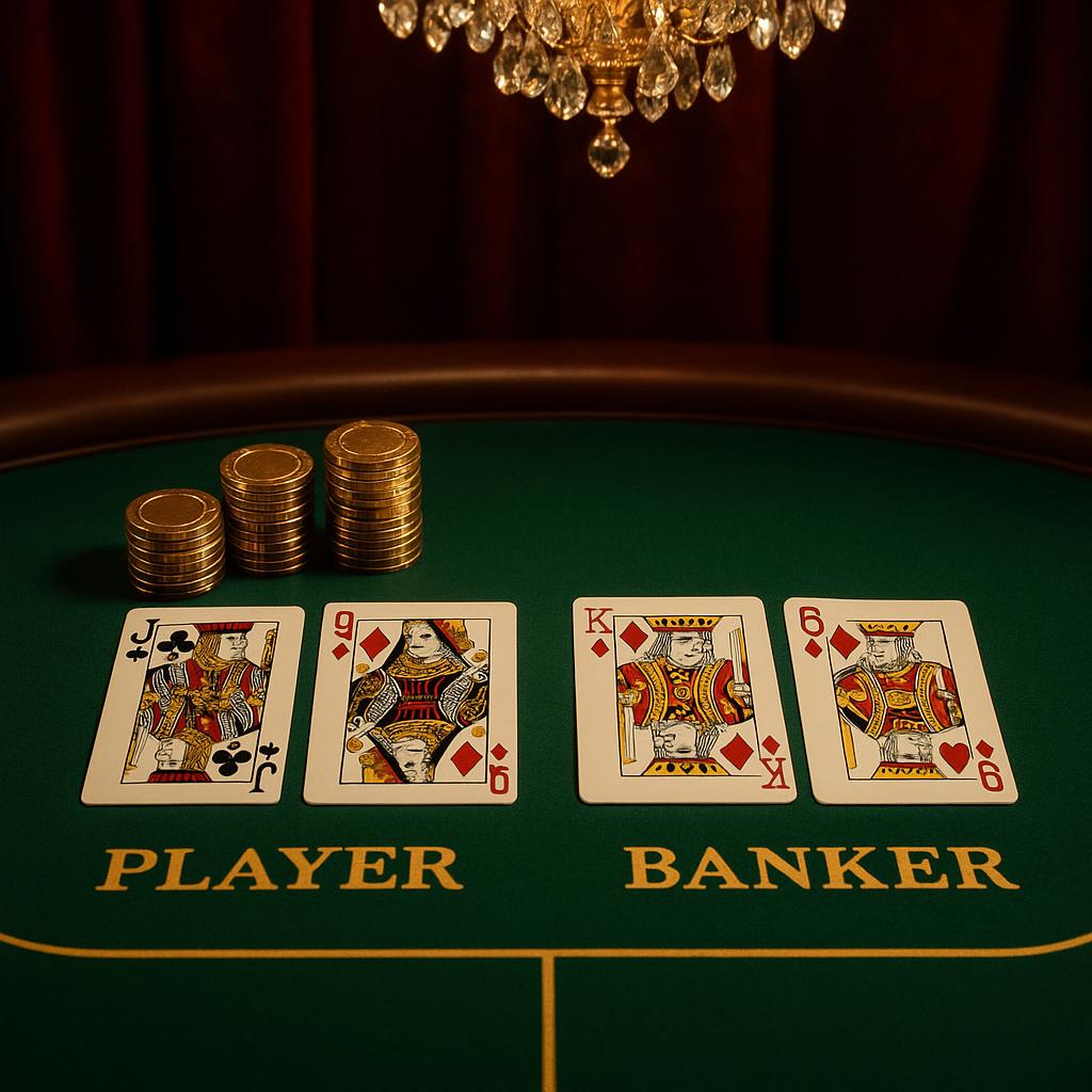 Bacará online - Jogo elegante de cartas com apostas simples e altos pagamentos garantidos